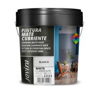 JOVIRA PINTURAS Pintura Mate Cubriente| Colores | Pintura Interior-Exterior Con Excelente Poder Cubriente, (11 Kg, Blanco) A-32D