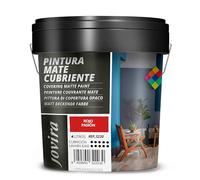 JOVIRA PINTURAS Pintura Mate Cubriente | Colores | Pintura interior-exterior con excelente poder cubriente. (4 Litros, Rojo Pasión)-T
