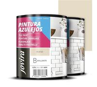 JOVIRA PINTURAS Pintura para Azulejos al Agua. Da una imagen nueva a tu cocina y baño. (2x750 Mililitros, Hueso)