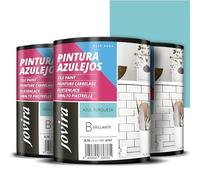 JOVIRA PINTURAS Pintura para Azulejos, Alto Brillo al Agua. Da una imagen nueva a tu cocina y baño. (3x750 Mililitros, Azul Turquesa) B-12-3