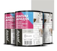 JOVIRA PINTURAS Pintura para Azulejos, Alto Brillo al Agua. Da una imagen nueva a tu cocina y baño. (3x750 Mililitros, Gris Humo) B-2-3