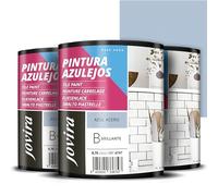 JOVIRA PINTURAS Pintura para Azulejos, Alto Brillo al Agua. Da una imagen nueva a tu cocina y baño. (3x750 Mililitros, Azul Acero) B-8-3