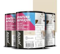 JOVIRA PINTURAS Pintura para Azulejos al Agua. Da una imagen nueva a tu cocina y baño. (3x750 Mililitros, Hueso)