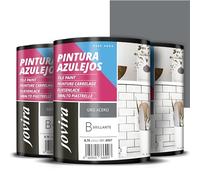 JOVIRA PINTURAS Pintura para Azulejos al Agua. Da una imagen nueva a tu cocina y baño. (3x750 Mililitros, Gris Acero)