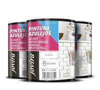 JOVIRA PINTURAS Pintura para Azulejos, Alto Brillo al Agua. Da una imagen nueva a tu cocina y baño. (3x750 Mililitros, Blanco Brillante) B-10-3