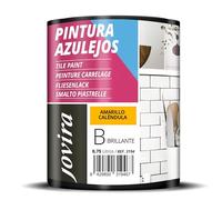 JOVIRA PINTURAS Pintura para Azulejos, Alto Brillo al Agua. Da una imagen nueva a tu cocina y baño. (750 Mililitros, Amarillo Caléndula) -T