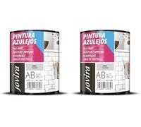 JOVIRA PINTURAS Pintura para Azulejos, Alto Brillo al Agua. Da una imagen nueva a tu cocina y baño. (750 Mililitros, Gris Humo) B-2 (Paquete de 2)