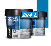 JOVIRA PINTURAS Pintura Piscinas al Agua. Protección y decoración de piscinas. (2x4 Litros, Azul) A-35B