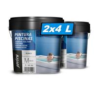 JOVIRA PINTURAS Pintura Piscinas al Agua. Protección y decoración de piscinas. (2x4 Litros, Blanco) A-36