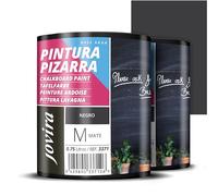 JOVIRA PINTURAS Pintura Pizarra al agua. Para pintar, dibujar y escribir con tiza sobre paredes. (2x750 Mililitros, Negro)