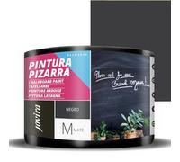 JOVIRA PINTURAS Pintura Pizarra al Agua. Para pintar, dibujar y escribir con tiza sobre paredes. (375 Mililitros, Negro) B-26