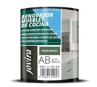 JOVIRA PINTURAS Pintura renovadora para Muebles de Cocina, acabado Alto Brillo al agua. Especial para renovar muebles de cocina, puertas, baños, etc. (750 ml, Verde musgo) T