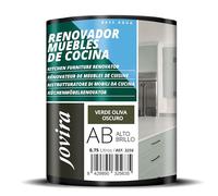 JOVIRA PINTURAS Pintura renovadora para Muebles de Cocina, acabado Alto Brillo al agua. Especial para renovar muebles de cocina, puertas, baños, etc. (750 ml, Verde oliva oscuro) T