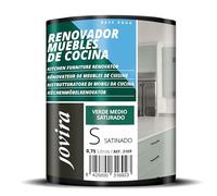 JOVIRA PINTURAS Pintura renovadora para Muebles de Cocina, acabado satinado al agua. Especial para renovar muebles de cocina, puertas, baños, etc. (750 ml, Verde Medio Saturado) T