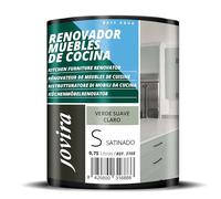 JOVIRA PINTURAS Pintura renovadora para Muebles de Cocina, acabado satinado al agua. Especial para renovar muebles de cocina, puertas, baños, etc. (750 ml, Verde Suave Claro) T