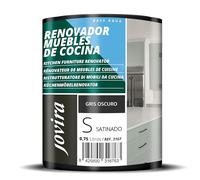 JOVIRA PINTURAS Pintura renovadora para Muebles de Cocina, acabado satinado al agua. Especial para renovar muebles de cocina, puertas, baños, etc. (750 ml,Gris Oscuro) T