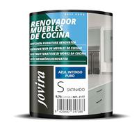 JOVIRA PINTURAS Pintura renovadora para Muebles de Cocina, acabado satinado al agua. Especial para renovar muebles de cocina, puertas, baños, etc. (750 ml, Azul Intenso Puro) T