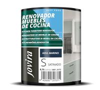 JOVIRA PINTURAS Pintura renovadora para Muebles de Cocina, acabado satinado al agua. Especial para renovar muebles de cocina, puertas, baños, etc. (750 ml, Azul Marino) T