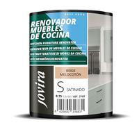 JOVIRA PINTURAS Pintura renovadora para Muebles de Cocina, acabado satinado al agua. Especial para renovar muebles de cocina, puertas, baños, etc. (750 ml, Beige Melocotón) T