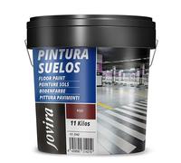 JOVIRA PINTURAS Pintura Suelos, Garajes y Pavimentos Deportivos, En General, Acabado Mate, Protege y Decora Las Superficies de Hormigón, Cemento y Asfalto, (11 Kg, Rojo) A-17D