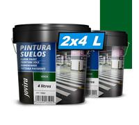 JOVIRA PINTURAS Pintura Suelos, Garajes y Pavimentos Deportivos en general, acabado Mate. Protege y decora las superficies de hormigón, cemento y asfalto. (2x4 Litros, Verde)