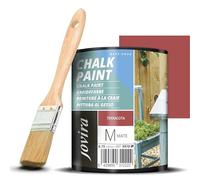JOVIRA PINTURAS Pintura Tiza - Chalk Paint al Agua Mate + Pincel especial para madera. Renueva tus muebles con creatividad. (750 Mililitros, Terracota + Pincel) C-58-K