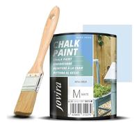 JOVIRA PINTURAS Pintura Tiza - Chalk Paint al Agua Mate + Pincel especial para madera. Renueva tus muebles con creatividad. (750 Mililitros, Azul Cielo + Pincel) C-33A