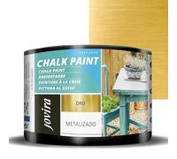JOVIRA PINTURAS Pintura Tiza - Chalk Paint al Agua Mate. Renueva tus muebles con creatividad. (375 Mililitros, Oro)