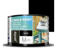 JOVIRA PINTURAS Pintura Tiza - Chalk Paint al Agua Mate. Renueva tus muebles con creatividad. (375 Mililitros, Negro) B-26