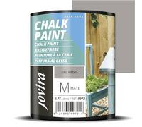 JOVIRA PINTURAS Pintura Tiza - Chalk Paint al Agua Mate. Renueva tus muebles con creatividad. (750 Mililitros, Gris Medio) B-20