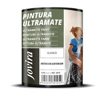 JOVIRA PINTURAS Pintura Ultramate Exterior/Interior Lavable, super cubriente, blanco (750 Mililitros) F-18