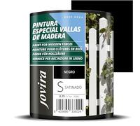 JOVIRA PINTURAS PINTURA VALLAS DE MADERA, Esmalte para Madera exterior para Vallas, Casa de madera, Garajes, etc. (750 Mililitros, Negro)