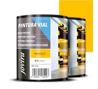JOVIRA PINTURAS Pintura Vial al Agua |1,5 l |Indicada para Pasos de Peatones, Aparcamientos, Carreteras, Aeropuertos, etc. (2x750 Mililitros, Amarillo) E-86-2
