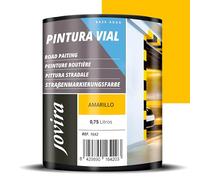 JOVIRA PINTURAS Pintura Vial al Agua |750 ml |Indicada para Pasos de Peatones, Aparcamientos, Carreteras, Aeropuertos, etc. (750 Mililitros, Amarillo) E-86