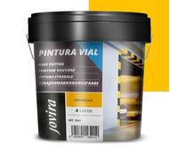 JOVIRA PINTURAS Pintura Vial al Agua. Indicada para Pasos de Peatones, Aparcamientos, Carreteras, Aeropuertos, etc. (4 Litros, Amarillo) E-87