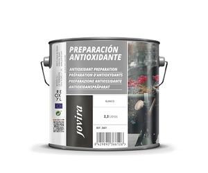 JOVIRA PINTURAS Preparación Antioxidante Metal | 750 ml | Pintura tratamiento superficies de metal anti oxido. Imprimación uso general, Protección total. Anti oxidante. (2,3 Litros, Blanco) D-9A