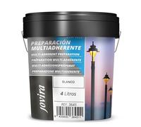 JOVIRA PINTURAS Preparación Multiadherente | 4 L| Mate al Agua. Imprimación para superficies difíciles (galvanizado, acero, aluminio, PVC rígido, madera, etc). (4 Litros, Blanco) C-01