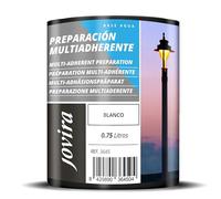 JOVIRA PINTURAS Preparación Multiadherente |750 ml| Mate al Agua. Imprimación para superficies difíciles (galvanizado, acero, aluminio, PVC rígido, madera, etc). (750 Mililitros, Blanco) C-3