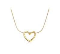 Jovivi Collar con colgante de corazón de oro para mujer, chapado en oro, joyería de regalo para mujeres, mamá, esposa, cumpleaños, aniversario, San Valentín