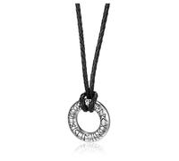 Jovivi Collar de runa vikinga para hombre, collar punk de piel sintética, cadena con colgante de runa, joyas nórdicas, regalos para hombres y mujeres, 60cm, Gema, Sin piedra preciosa