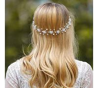 Jovono Diadema de boda para la cabeza de novia, accesorios para el pelo con cuentas brillantes para las mujeres