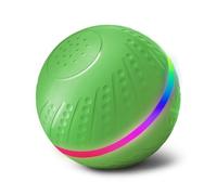Jovrun Pelota interactiva de juguetes para perros, 360° mejorada 360°, material seguro, control remoto, bolas automáticas activadas por movimiento para perros medianos/grandes (verde, sin control