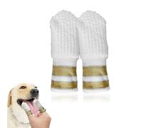 JOVYTH Cepillo de Dientes de Dedo para Perros y Gatos 2 Unidades, Silicona 360º Suave para Cuidado Dental de Mascotas, Higiene Bucal Cachorros, Marrón