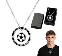 JOVYTH Collar De Fútbol Niño Acero Inoxidable Con Caja Regalo, Colgante Balón Para Niños 8 9 10 11 12 Años, Joyería Regalo Cumpleaños Adolescente