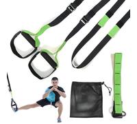 Jowy. Entrenamiento en Suspension Trainer o Training con Correas Ajustables de Carga hasta 500kg. Ideal para Ejercicios y Entrenamientos de Musculación. Verde