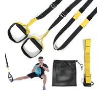 Jowy. Entrenamiento en Suspension Trainer o Training con Correas Ajustables de Carga hasta 500kg, Ideal para Ejercicios y Entrenamientos de Musculación. Amarillo