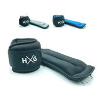 JOWY HxG.Pesas de tobillo con correas ajustables para ejercicios de fitness. Tu casa es tu gimnasio. (1.5) negras.