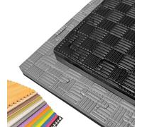 JOWY Tatami Puzzle 1x1m | 2 cm | Acabado F | Rojo/Negro, Marrón/Beige, Gris/Blanco, Lila/Naranja, Blanco/Verde Oliva, Verde/Amarillo, Rojo/Azul y Gris/Negro (Gris/Negro, 30 Piezas (30 m²))