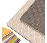 JOWY Tatami Puzzle para Gimnasio, Artes Marciales, Judo, Karate, Taekwondo, Yoga, Fitness y Zonas de Estiramiento | 1x1m | 2 cm Grosor | Acabado F | Color Gris/Blanco (4 Unidades)