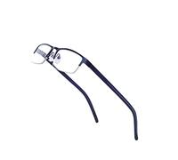 JoXiGo 1/2 Marco Gafas de Lectura para Hombre +3.0(65-69 años) con Funda Rectangular Negro Montura Metálica + Lente Transparente Presbicia Vista Cansada